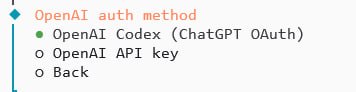 OpenAI auth method selection in OpenClaw onboarding